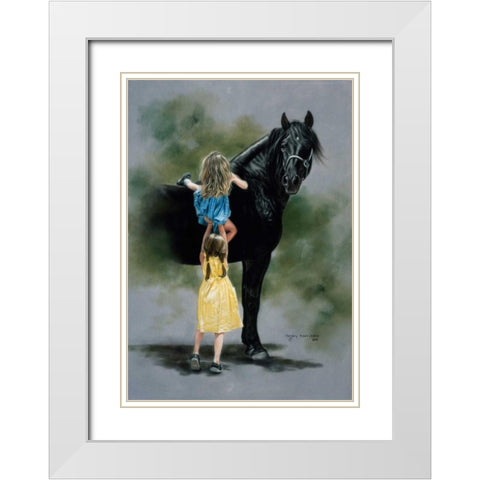 The Booster Club White Modern Wood Framed Art Print with Double Matting by Harrison, Lesley