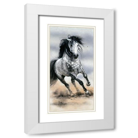 Glorious Grey White Modern Wood Framed Art Print with Double Matting by Harrison, Lesley