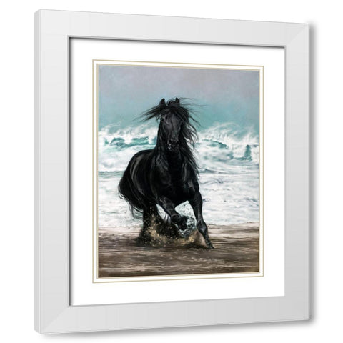 Free Spirit White Modern Wood Framed Art Print with Double Matting by Harrison, Lesley