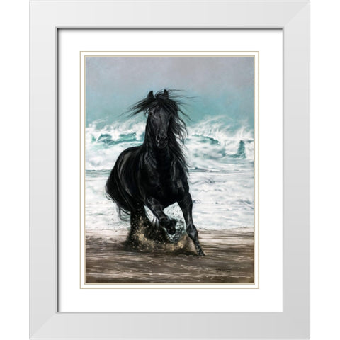 Free Spirit White Modern Wood Framed Art Print with Double Matting by Harrison, Lesley