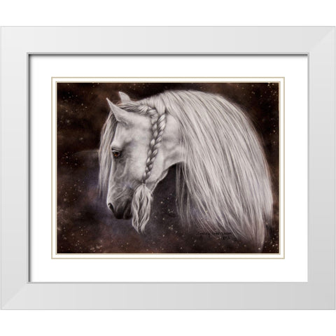 Beauty with a Twist White Modern Wood Framed Art Print with Double Matting by Harrison, Lesley
