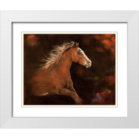 Cheyenne White Modern Wood Framed Art Print with Double Matting by Harrison, Lesley