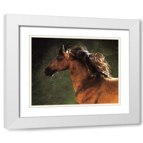 Lookin at You White Modern Wood Framed Art Print with Double Matting by Harrison, Lesley