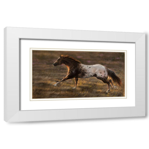 Spots with Spirit White Modern Wood Framed Art Print with Double Matting by Harrison, Lesley