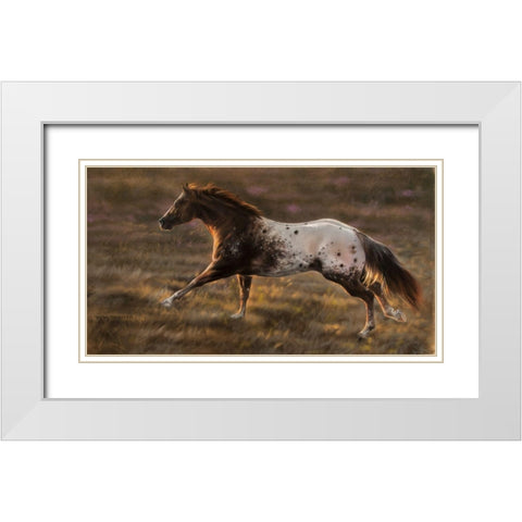 Spots with Spirit White Modern Wood Framed Art Print with Double Matting by Harrison, Lesley