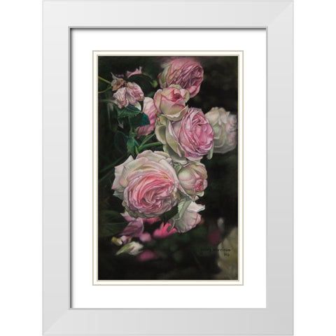 Roses from Pat White Modern Wood Framed Art Print with Double Matting by Harrison, Lesley