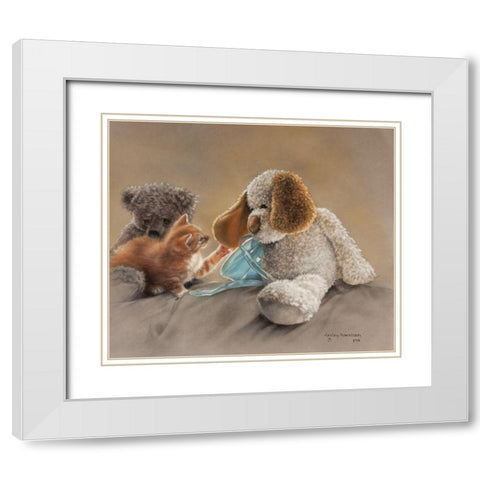 Blessed are the Curious White Modern Wood Framed Art Print with Double Matting by Harrison, Lesley