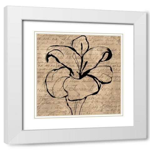Tulip Thoughts White Modern Wood Framed Art Print with Double Matting by Wolk, Lisa