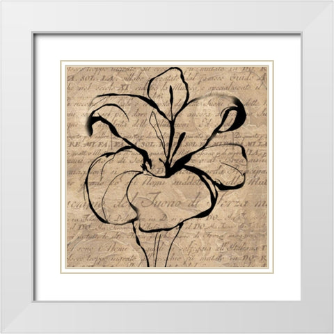 Tulip Thoughts White Modern Wood Framed Art Print with Double Matting by Wolk, Lisa