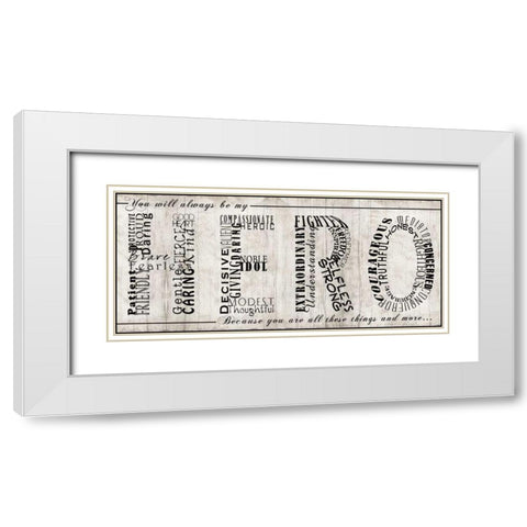 Hero White Modern Wood Framed Art Print with Double Matting by Wolk, Lisa