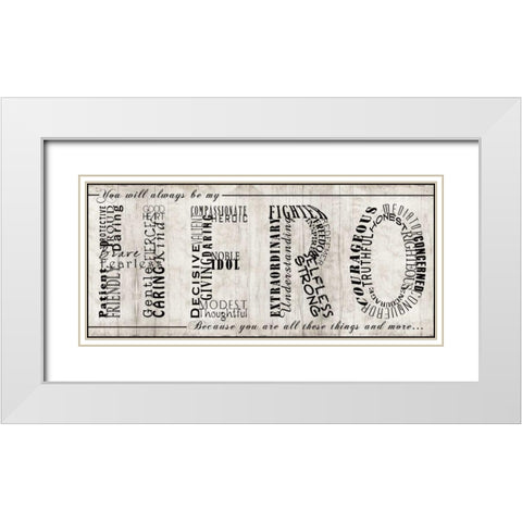 Hero White Modern Wood Framed Art Print with Double Matting by Wolk, Lisa
