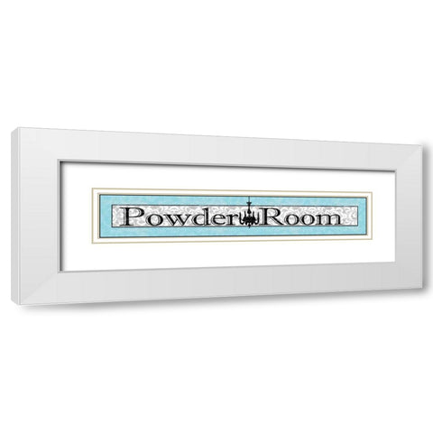 Powder Room II White Modern Wood Framed Art Print with Double Matting by Wolk, Lisa