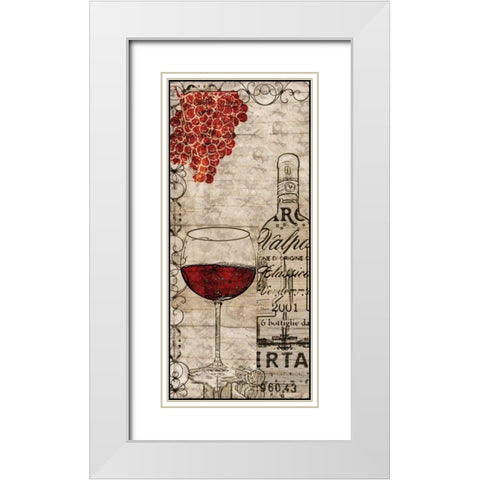 Vintage Reds White Modern Wood Framed Art Print with Double Matting by Wolk, Lisa