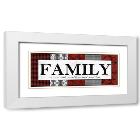 Patterns Family White Modern Wood Framed Art Print with Double Matting by Wolk, Lisa