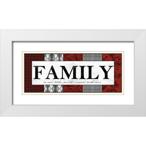 Patterns Family White Modern Wood Framed Art Print with Double Matting by Wolk, Lisa