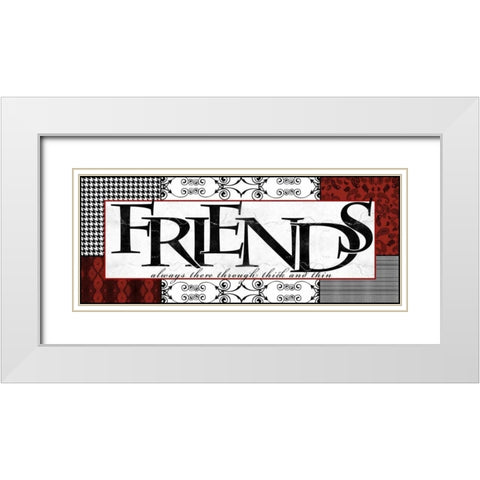 Patterns Friends White Modern Wood Framed Art Print with Double Matting by Wolk, Lisa