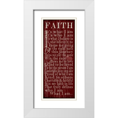 Faith Sentiments White Modern Wood Framed Art Print with Double Matting by Wolk, Lisa