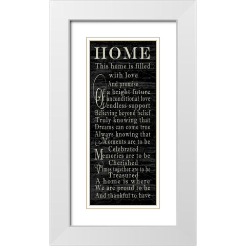 Home Sentiments White Modern Wood Framed Art Print with Double Matting by Wolk, Lisa