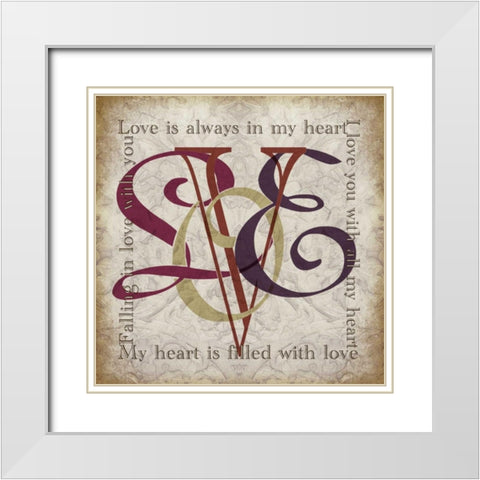 Love and Other Sentiments White Modern Wood Framed Art Print with Double Matting by Wolk, Lisa