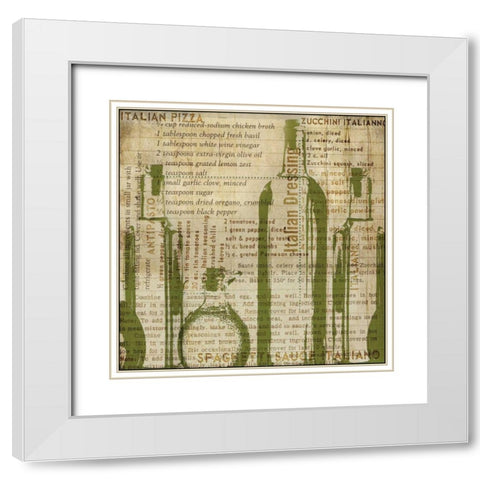 Italian IV White Modern Wood Framed Art Print with Double Matting by Wolk, Lisa