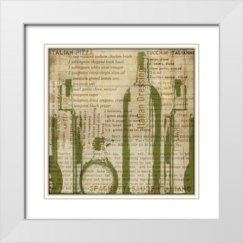 Italian IV White Modern Wood Framed Art Print with Double Matting by Wolk, Lisa