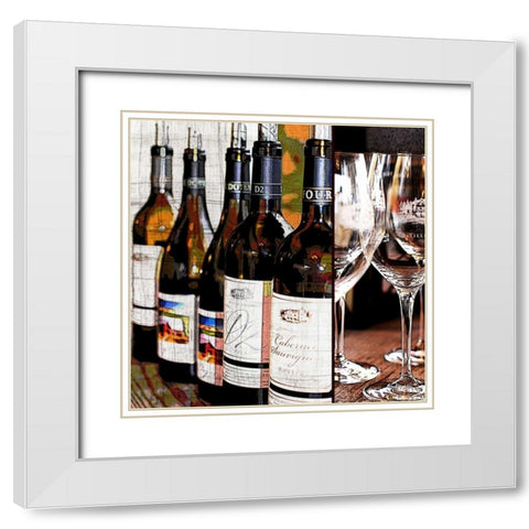 Washington Wines White Modern Wood Framed Art Print with Double Matting by Wolk, Lisa
