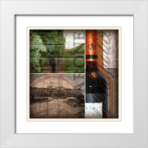 Wine Country White Modern Wood Framed Art Print with Double Matting by Wolk, Lisa