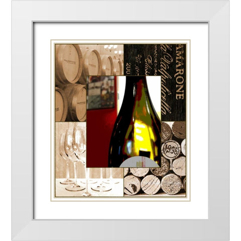 Wine Lover White Modern Wood Framed Art Print with Double Matting by Wolk, Lisa