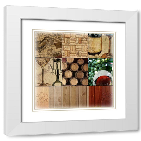 Wine Tour White Modern Wood Framed Art Print with Double Matting by Wolk, Lisa