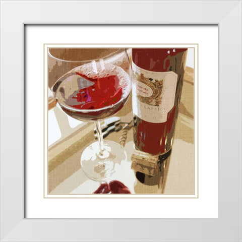 Chianti Please White Modern Wood Framed Art Print with Double Matting by Wolk, Lisa