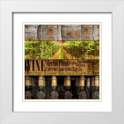 Create Wine White Modern Wood Framed Art Print with Double Matting by Wolk, Lisa