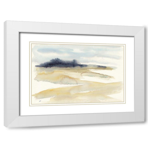Distant Trees White Modern Wood Framed Art Print with Double Matting by Lee, Judson
