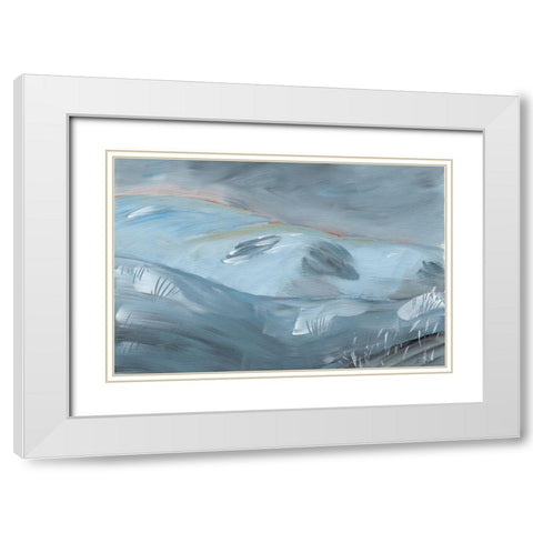 Golden Touch Hills White Modern Wood Framed Art Print with Double Matting by Lee, Judson