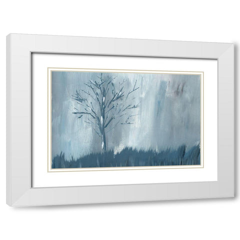 Winter Tree Rain White Modern Wood Framed Art Print with Double Matting by Lee, Judson