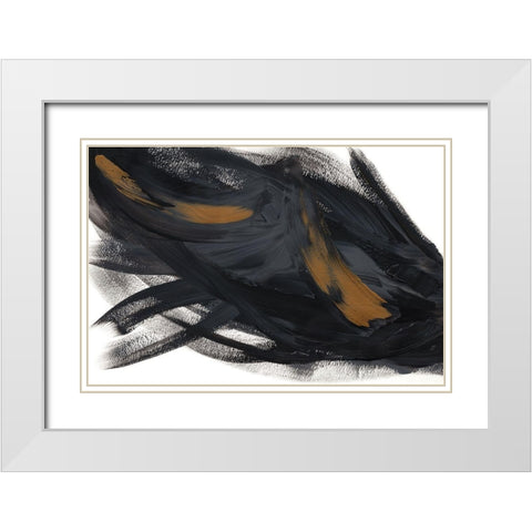 Gold Overlay III White Modern Wood Framed Art Print with Double Matting by Lee, Judson