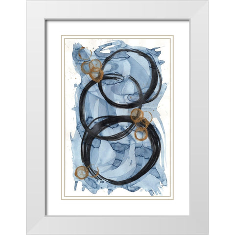 Sketch Circles II White Modern Wood Framed Art Print with Double Matting by Lee, Judson
