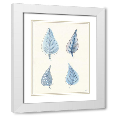 4 Leaves White Modern Wood Framed Art Print with Double Matting by Lee, Judson