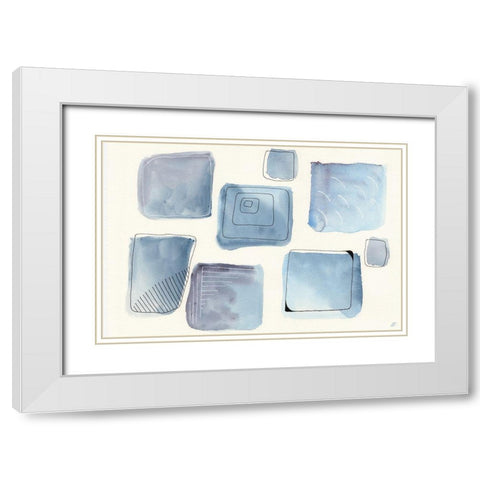 Rounded Box Sketch White Modern Wood Framed Art Print with Double Matting by Lee, Judson