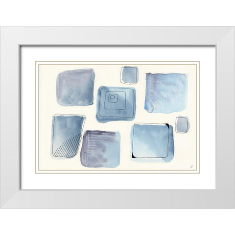 Rounded Box Sketch White Modern Wood Framed Art Print with Double Matting by Lee, Judson