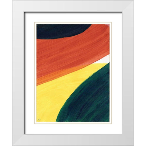 Big Circles II White Modern Wood Framed Art Print with Double Matting by Lee, Judson