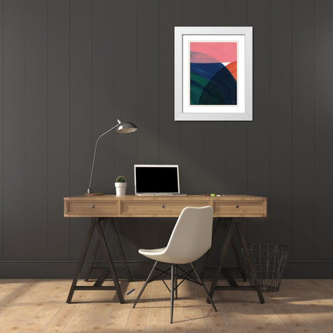 Big Circles IV White Modern Wood Framed Art Print with Double Matting by Lee, Judson