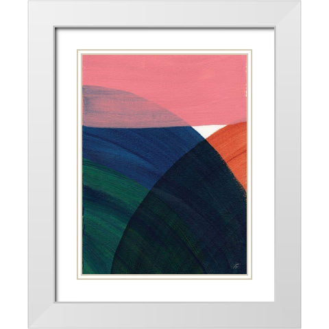 Big Circles IV White Modern Wood Framed Art Print with Double Matting by Lee, Judson