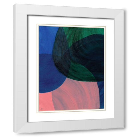 Green Glass I White Modern Wood Framed Art Print with Double Matting by Lee, Judson