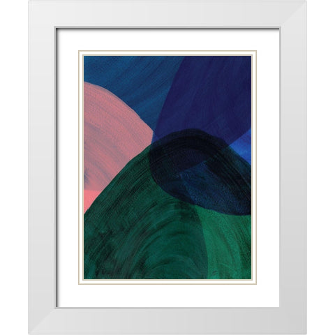 Green Glass II White Modern Wood Framed Art Print with Double Matting by Lee, Judson