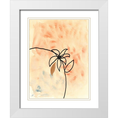 Textured Flower II White Modern Wood Framed Art Print with Double Matting by Lee, Judson