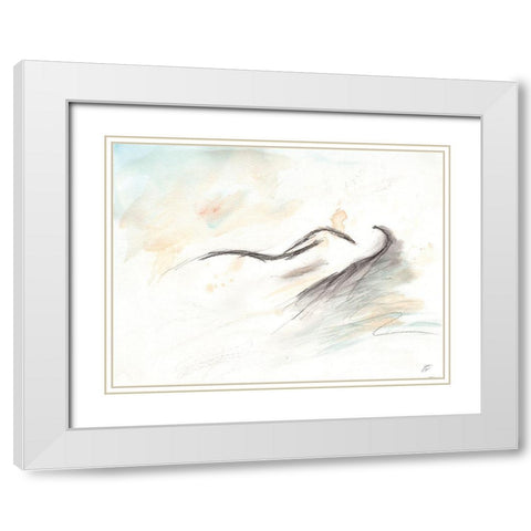 Relaxed Female I White Modern Wood Framed Art Print with Double Matting by Lee, Judson