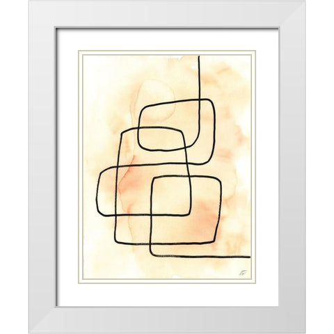 Wandering Lines White Modern Wood Framed Art Print with Double Matting by Lee, Judson