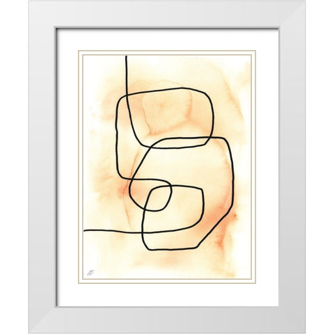 Wandering Lines II White Modern Wood Framed Art Print with Double Matting by Lee, Judson