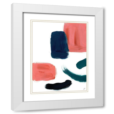 Blocks and Brush Strokes White Modern Wood Framed Art Print with Double Matting by Lee, Judson