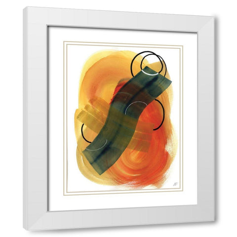 Thin Circles I White Modern Wood Framed Art Print with Double Matting by Lee, Judson